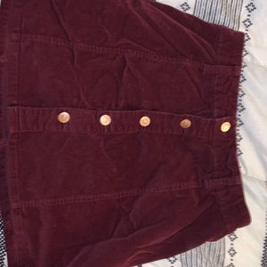 Burgundy corduroy skirt